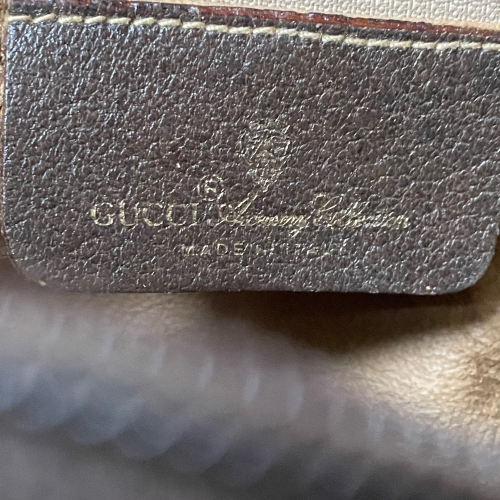 Authentic Vintage Gucci Boston Brown GG Coated Canvas Satchel - Picture 13 of 14